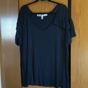 Embellished v neck tee